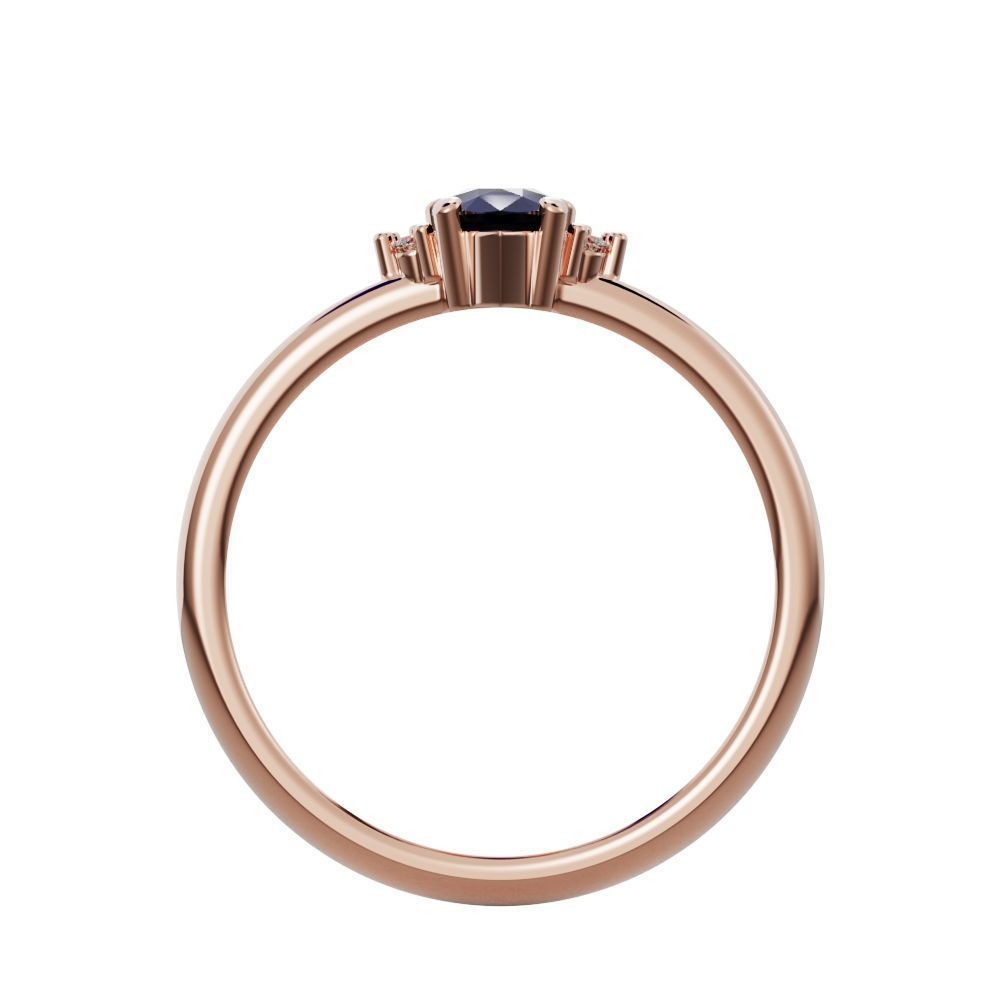 Pear halo engagement ring 3D print model_3