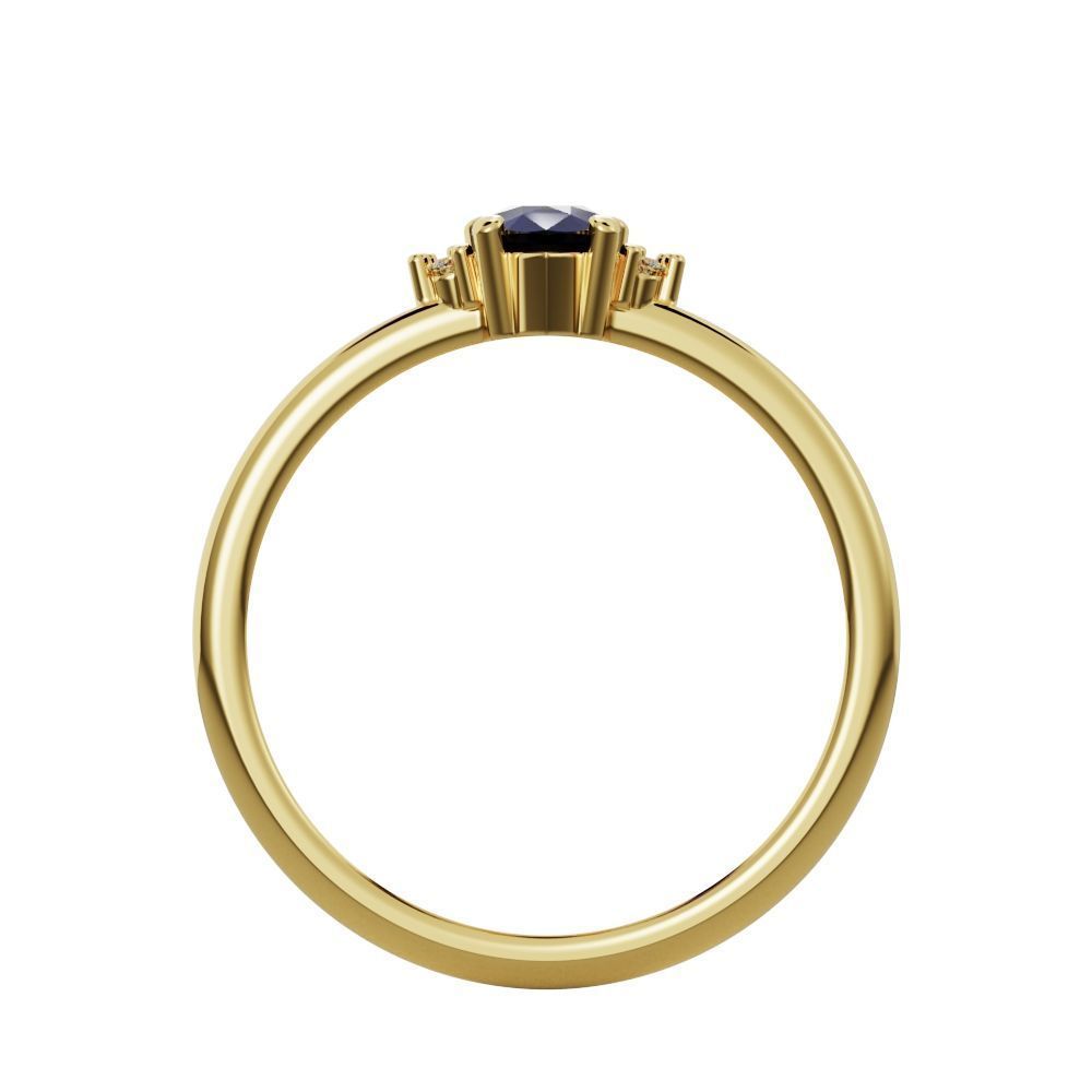 Pear halo engagement ring 3D print model_15