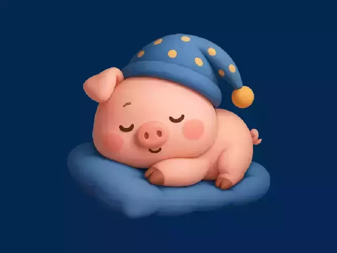  Pillow Sleep with Pig