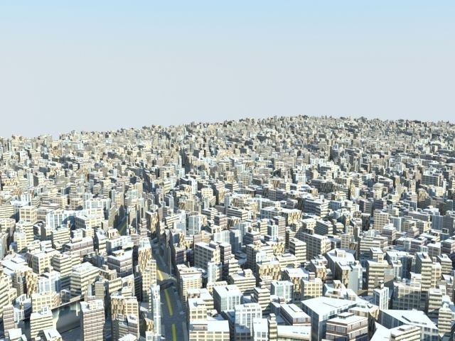 low poly citY Low-poly 3D model