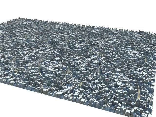 low poly citY Low-poly 3D model_1