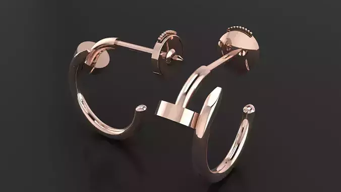 Juste un Clou hoop earring small model 3D printing