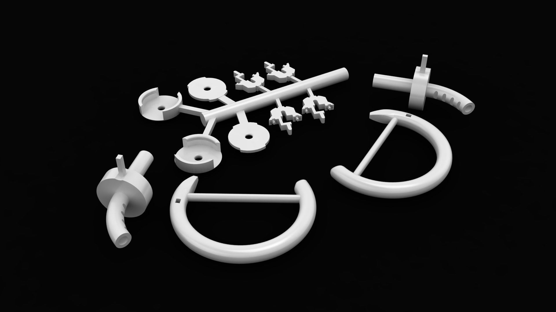 Juste un Clou hoop earring small model 3D printing 3D print model_10