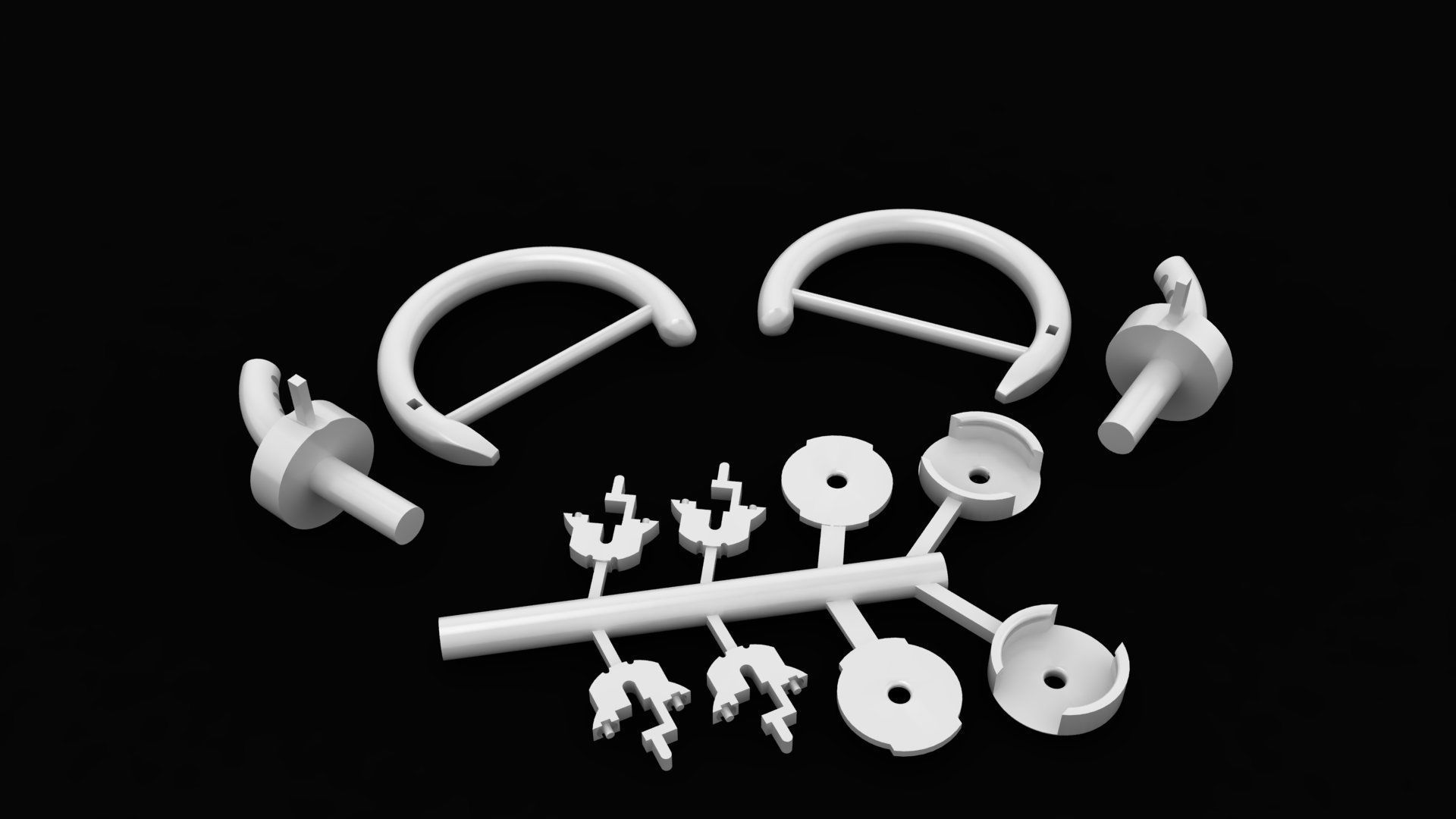 Juste un Clou hoop earring small model 3D printing 3D print model_12