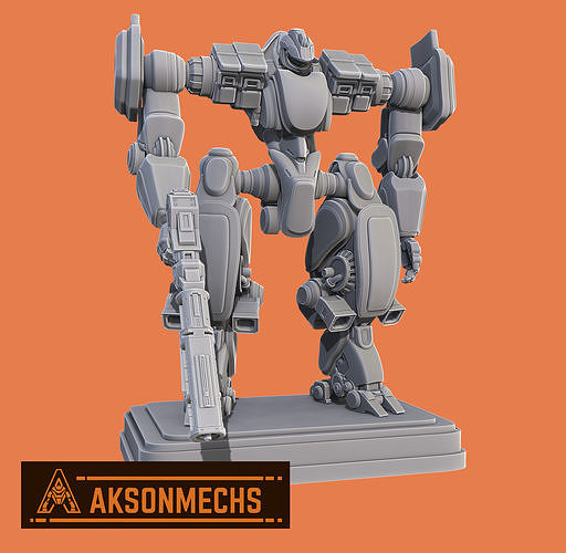 Brontis Mk-IV Heavy Assault Mech STL Model 3D print model