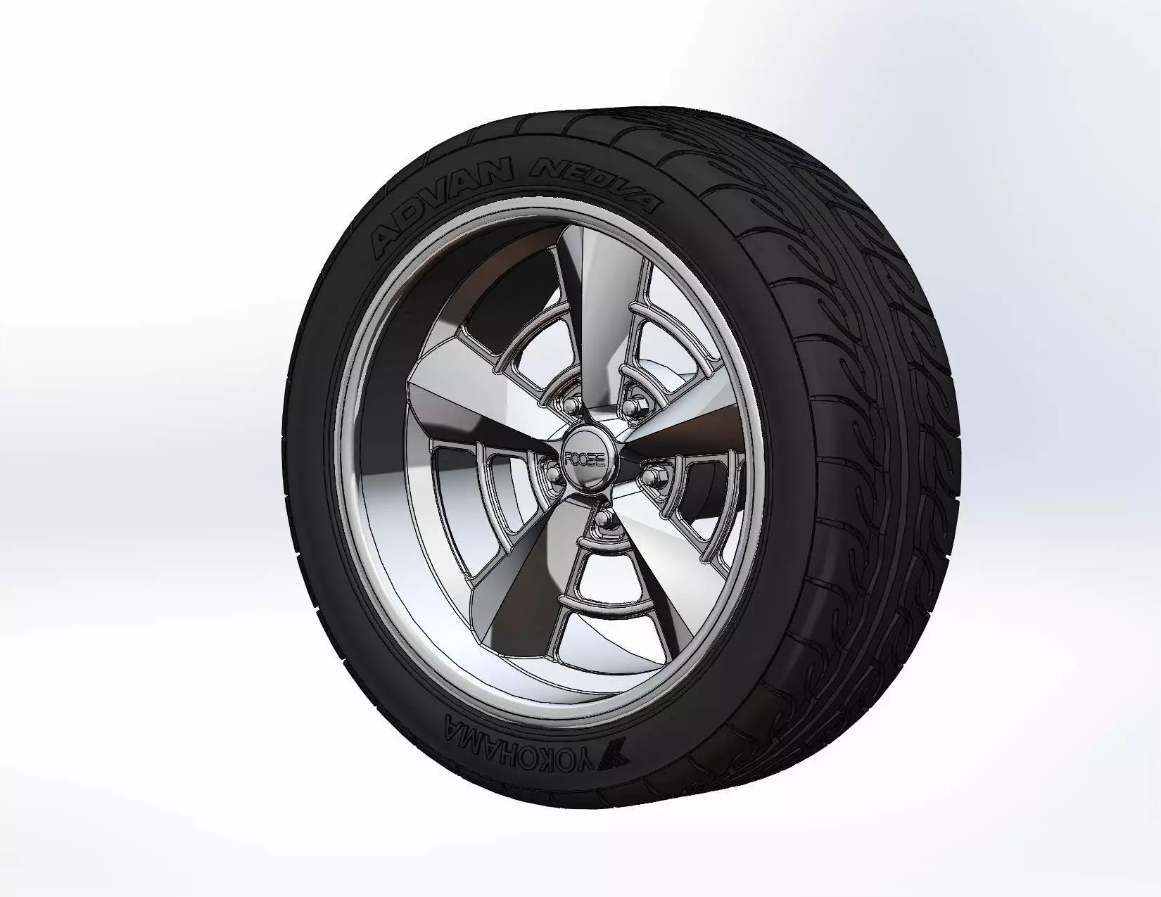 Wheel Foose Saturn 18inch for scale model 3D print model_0