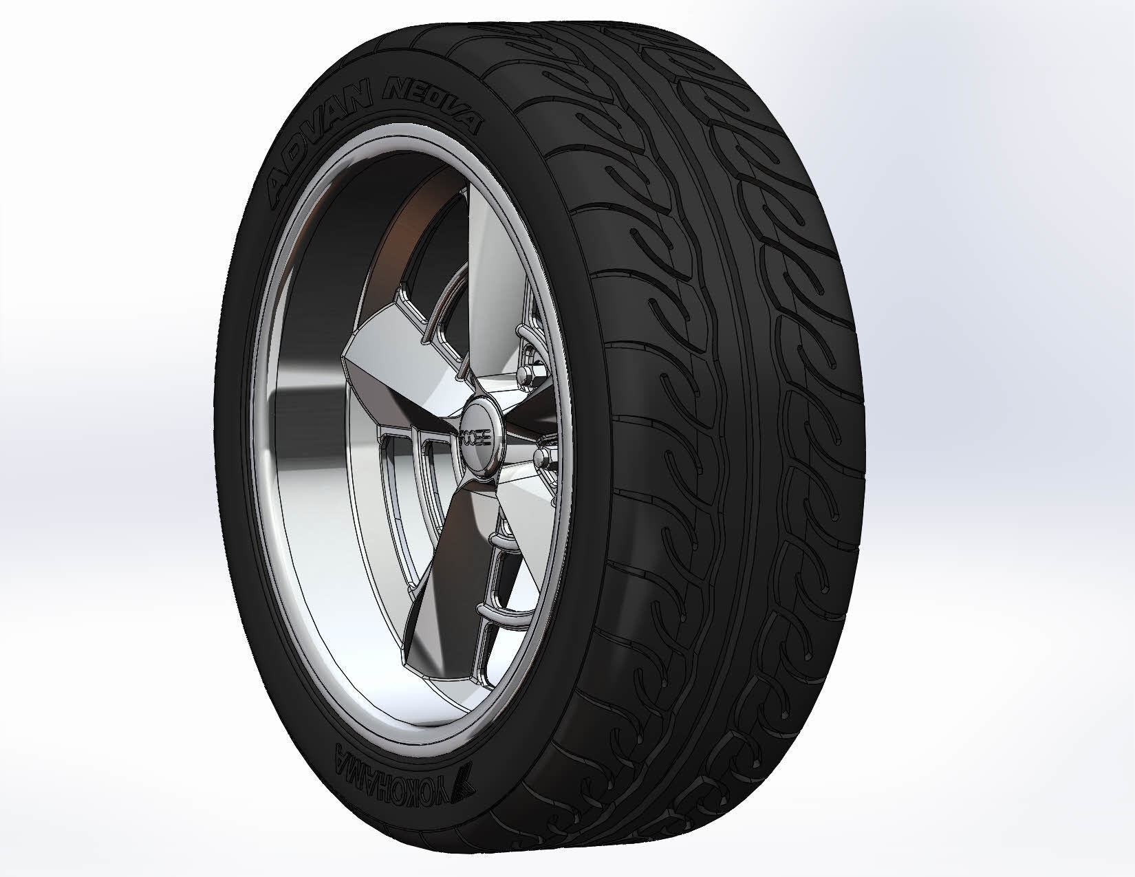 Wheel Foose Saturn 18inch for scale model 3D print model_2