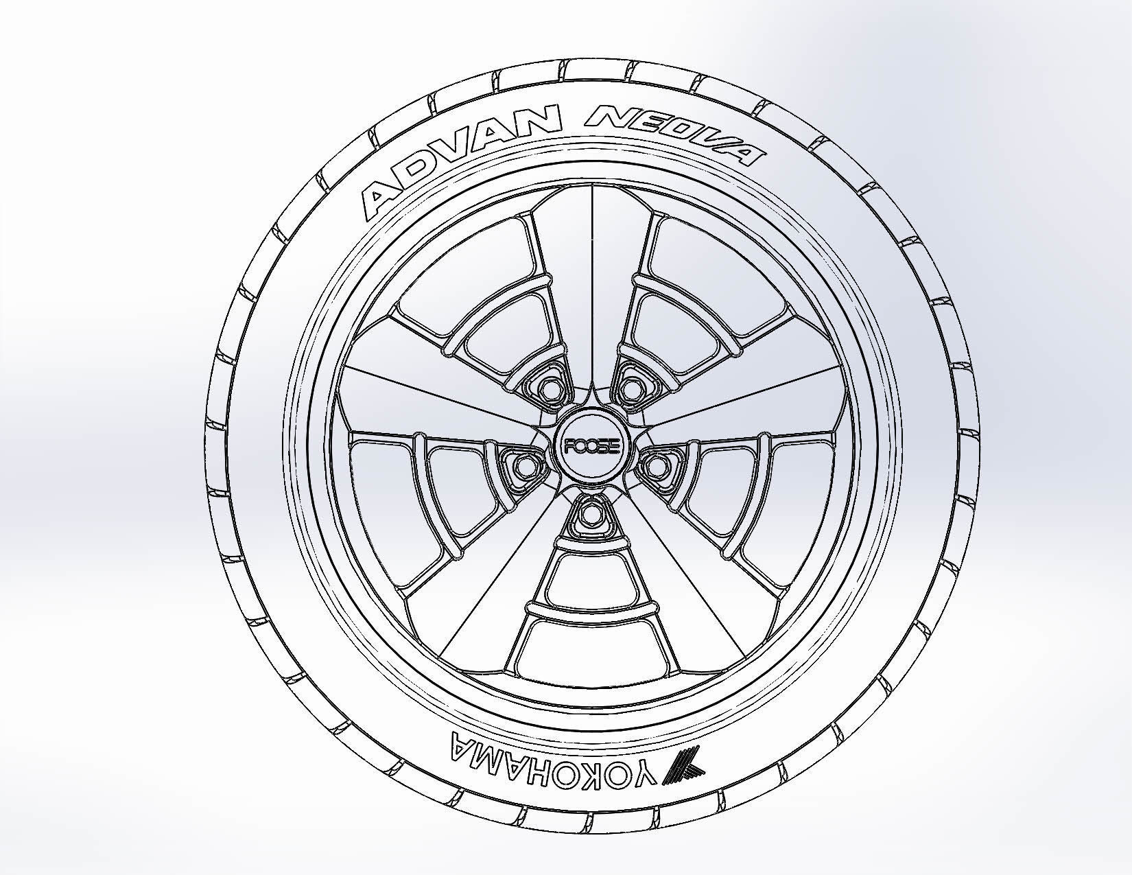Wheel Foose Saturn 18inch for scale model 3D print model_9