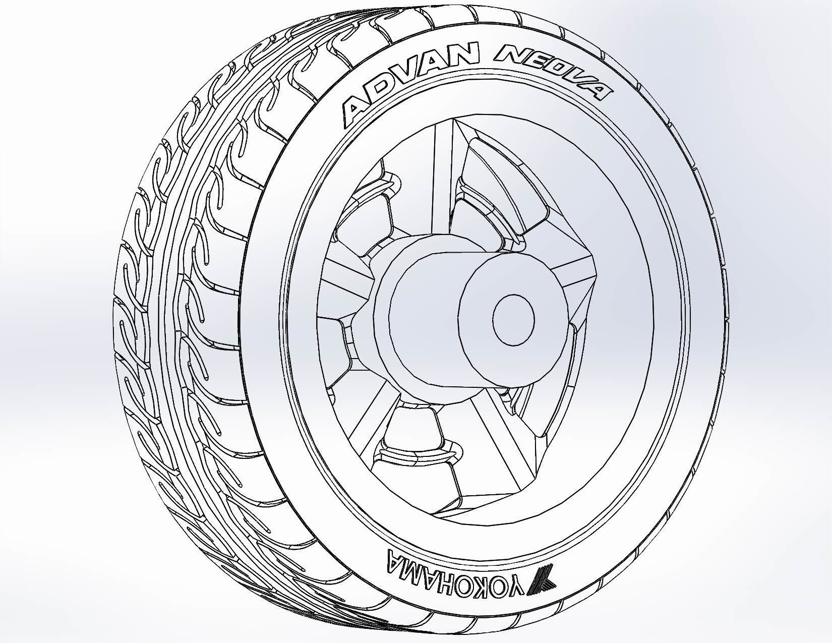 Wheel Foose Saturn 18inch for scale model 3D print model_7