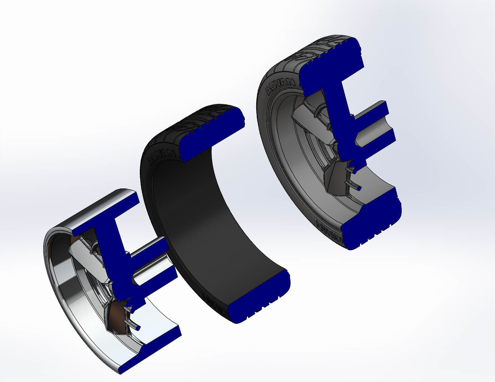 Wheel Foose Saturn 18inch for scale model 3D print model_11