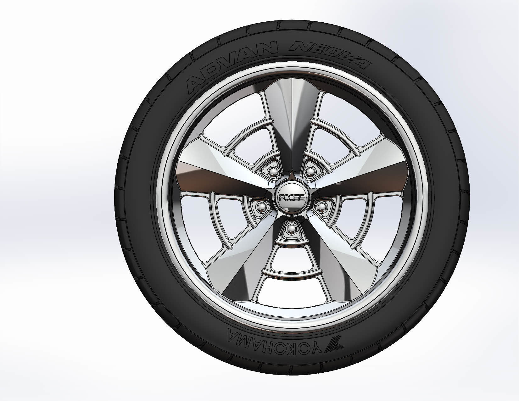 Wheel Foose Saturn 18inch for scale model 3D print model_8