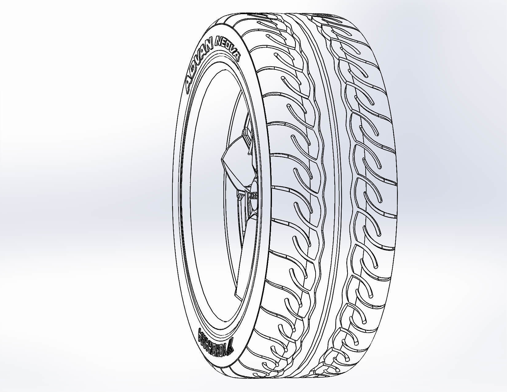 Wheel Foose Saturn 18inch for scale model 3D print model_5