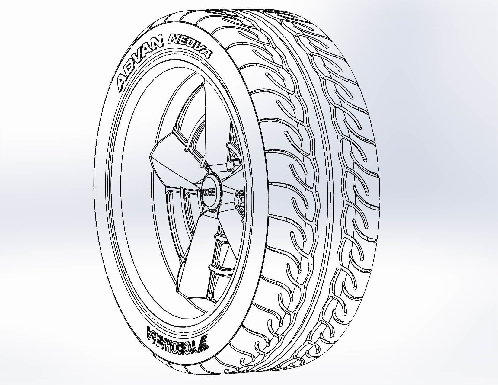 Wheel Foose Saturn 18inch for scale model 3D print model_3