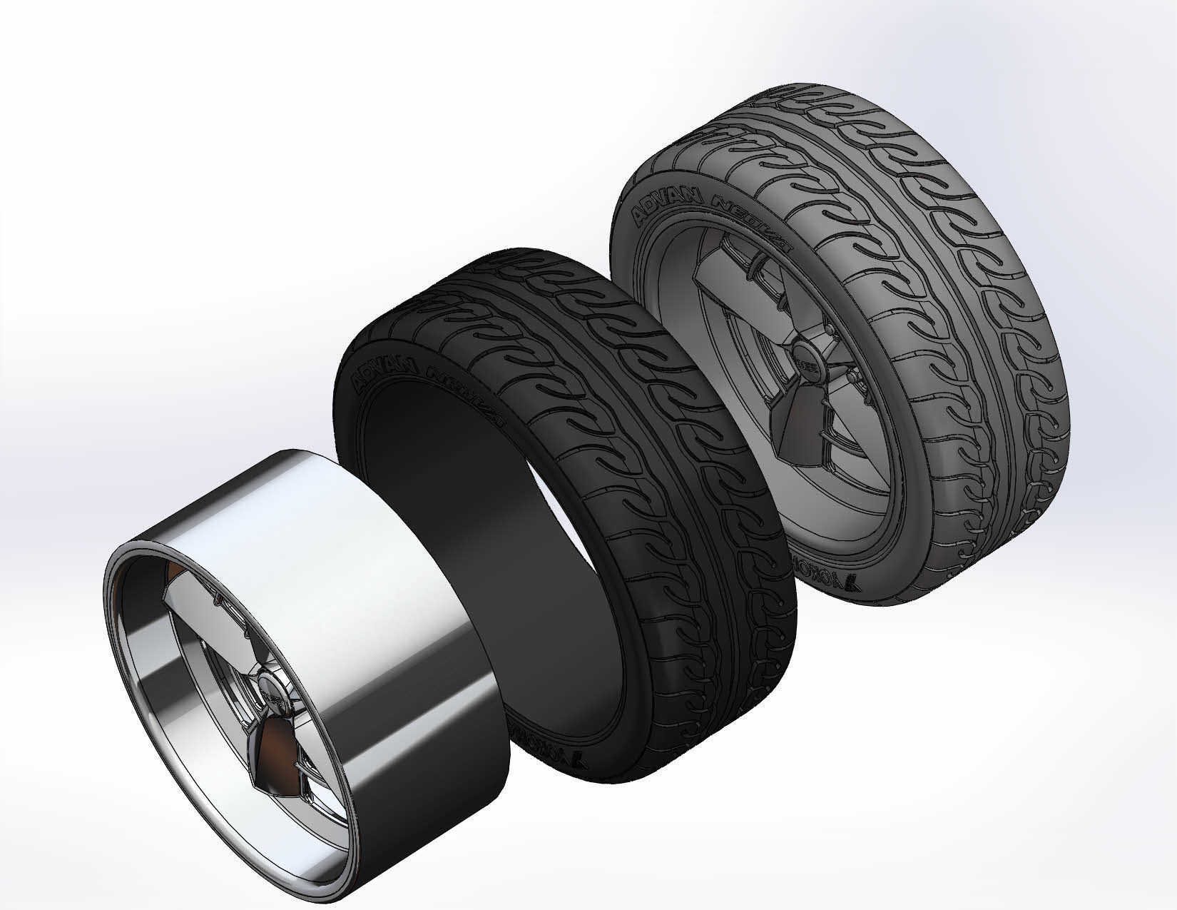 Wheel Foose Saturn 18inch for scale model 3D print model_10