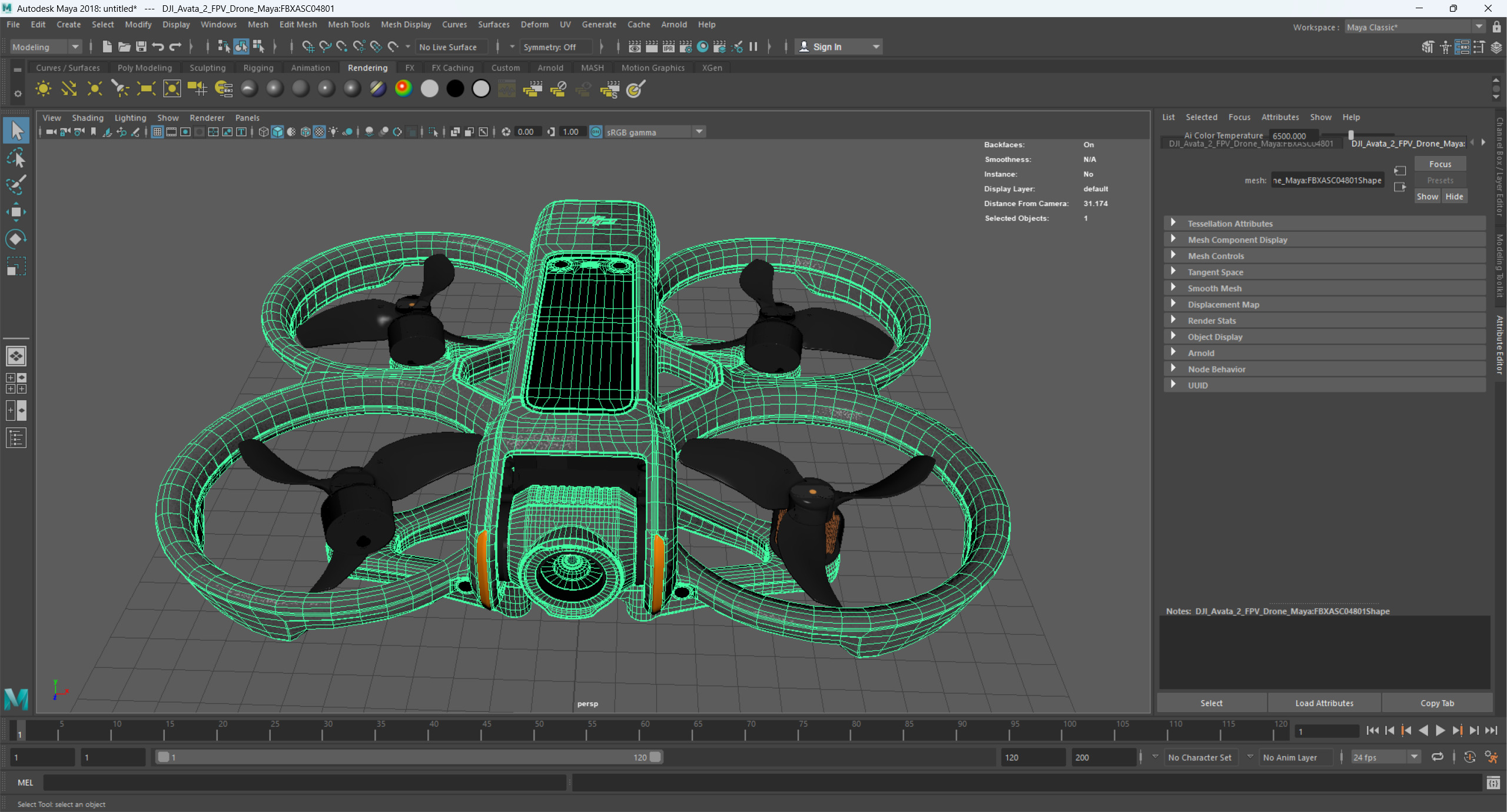 DJI Avata 2 FPV Drone 3D model_11