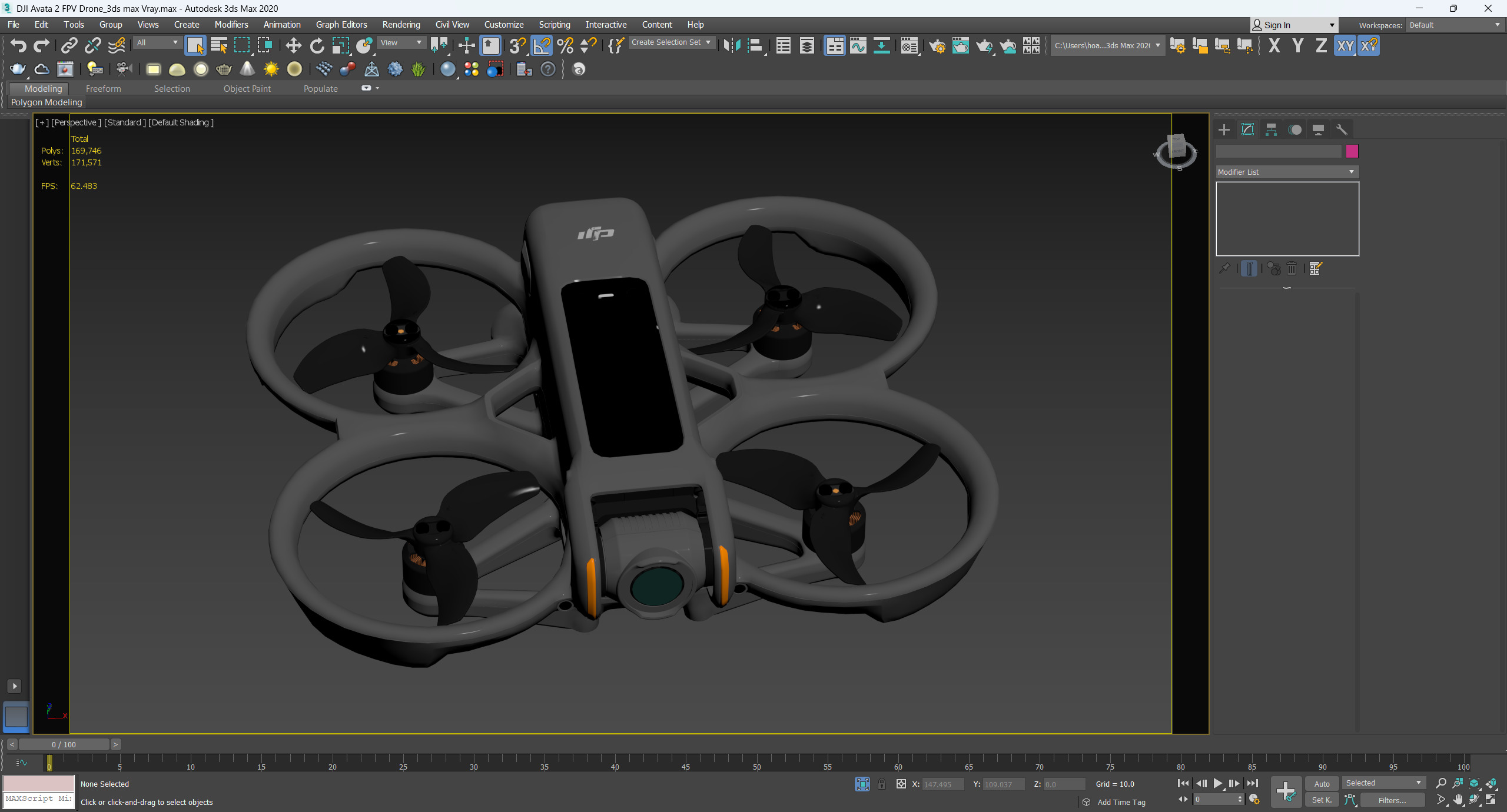 DJI Avata 2 FPV Drone 3D model_12