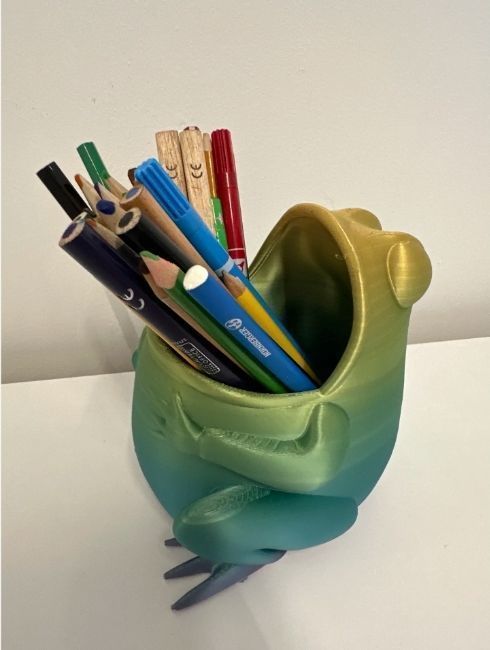 Frog pen holder  3D print model_9