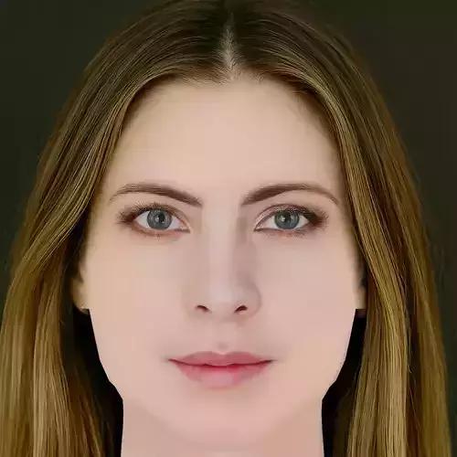 Malin Crepin Head - No Hair - Low poly head for game