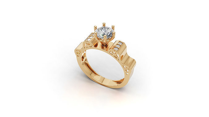 Solitaire Ring 26 3D print model
