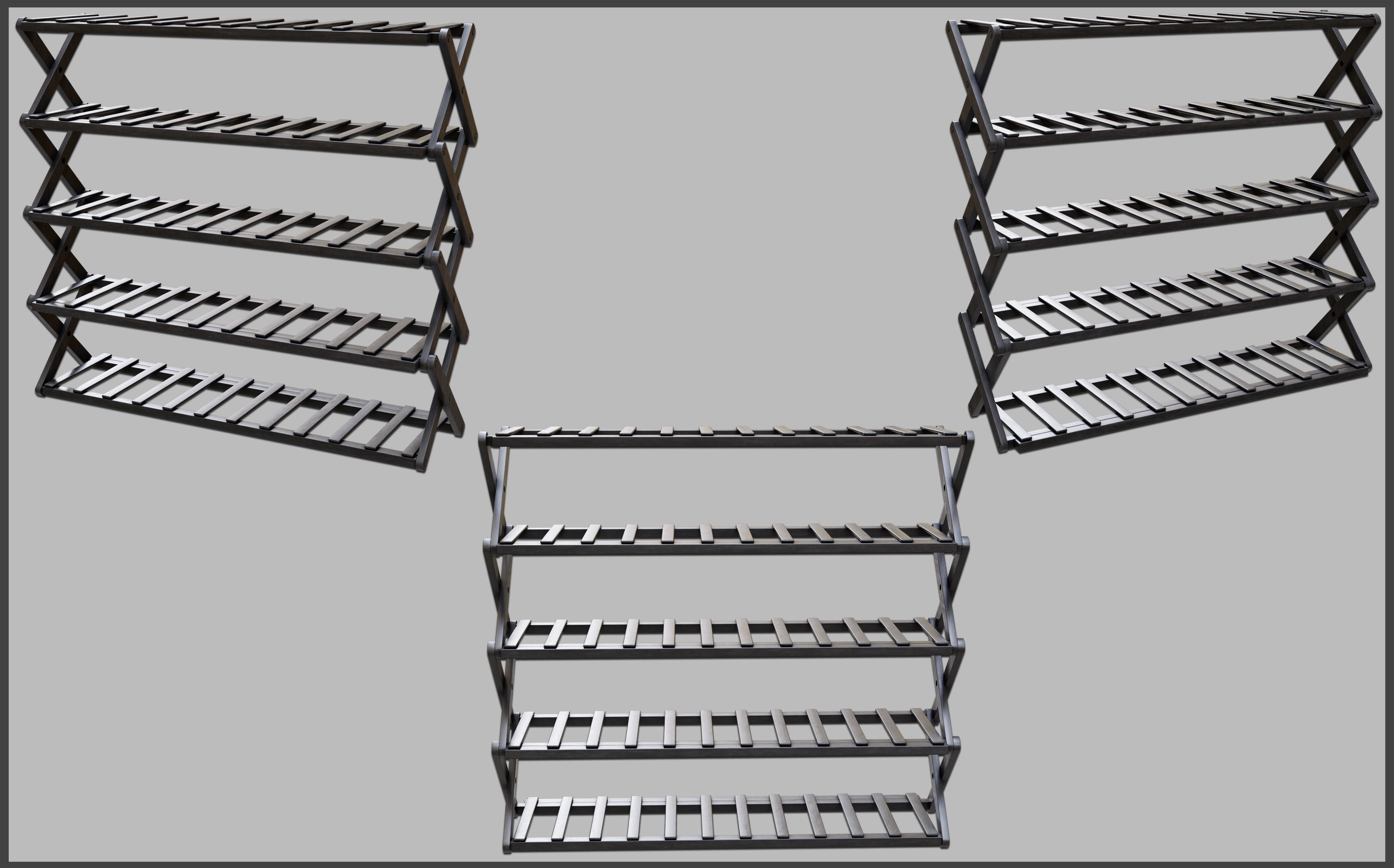 Shoe Rack Set03 Low-poly 3D model_3