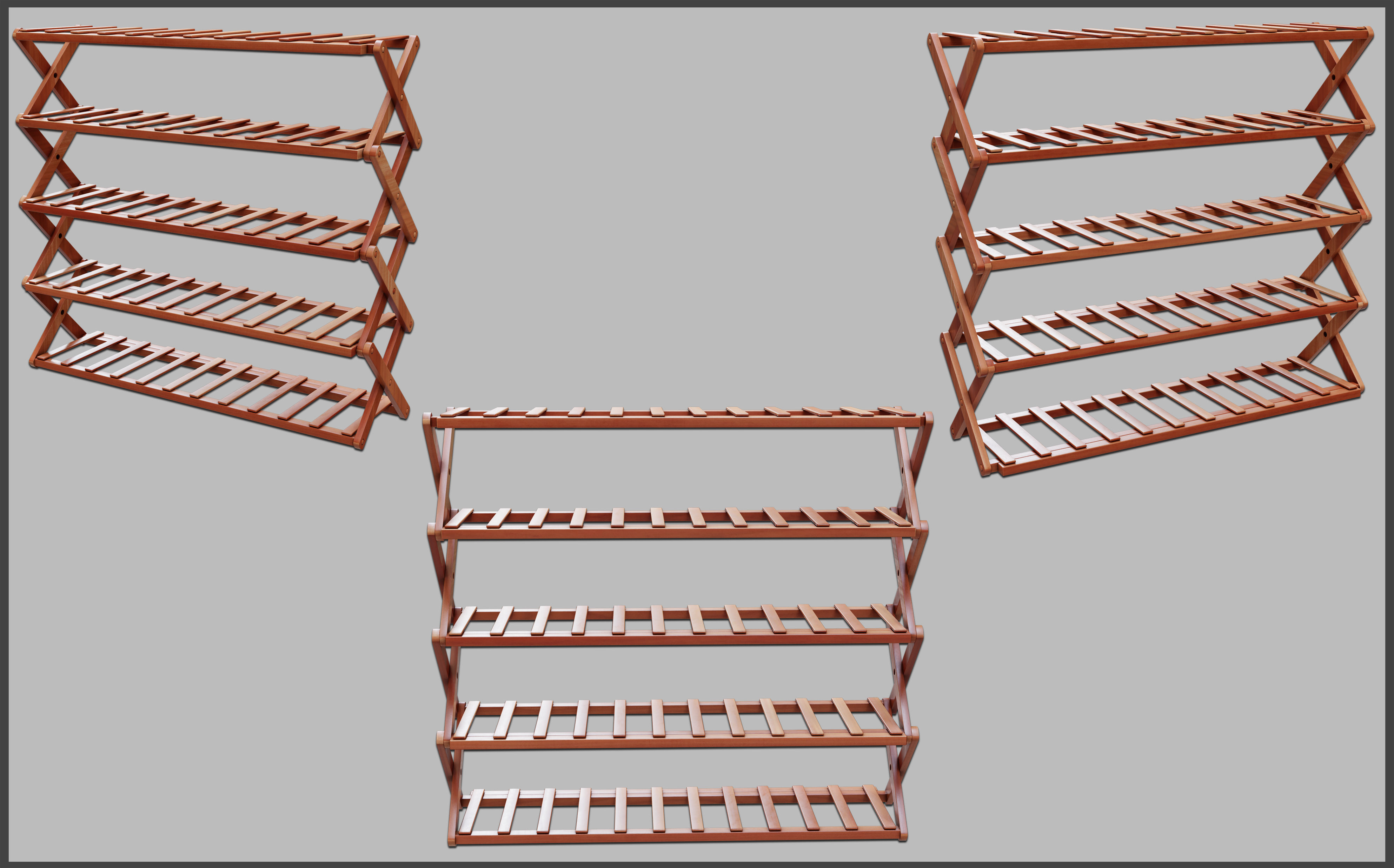 Shoe Rack Set03 Low-poly 3D model_1