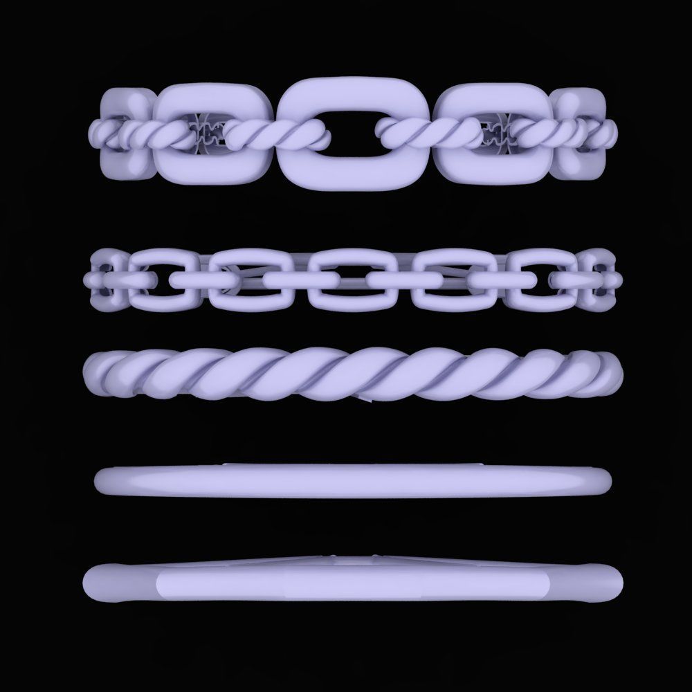 david yormann Bracelet 3D print model_1