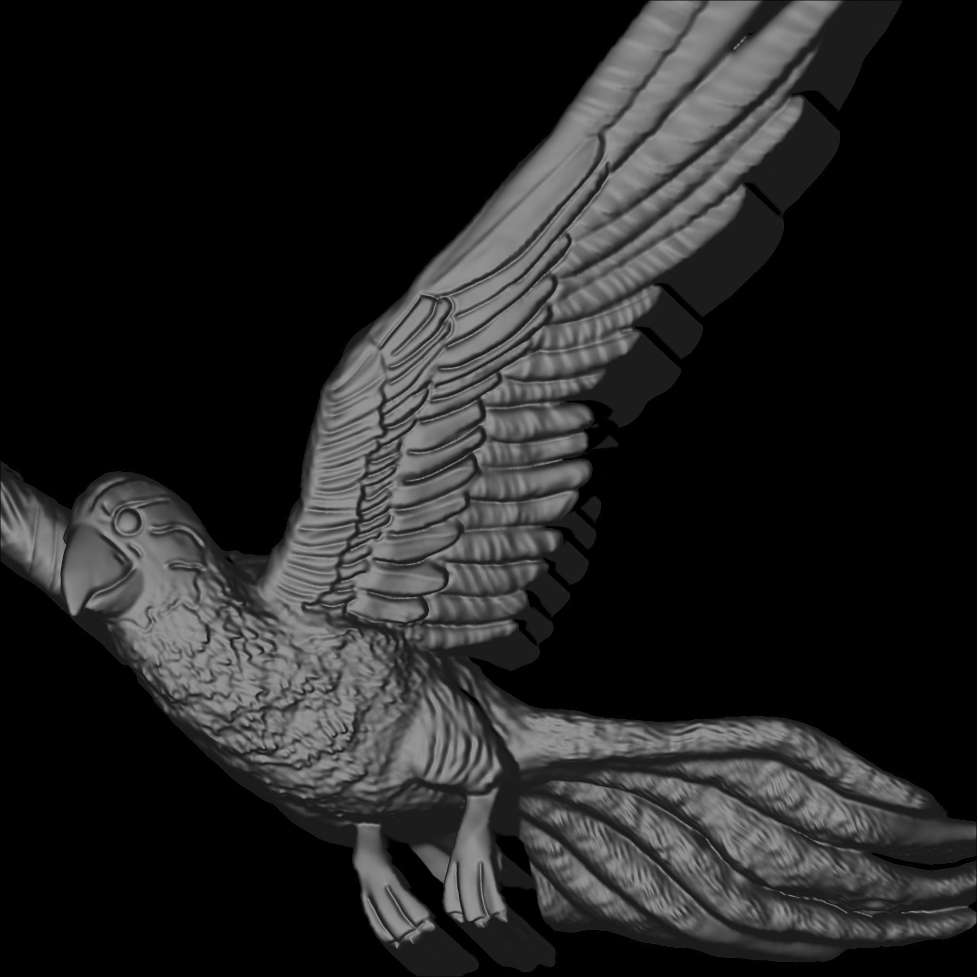 Parrot Pendant Design 2 3D print model_2