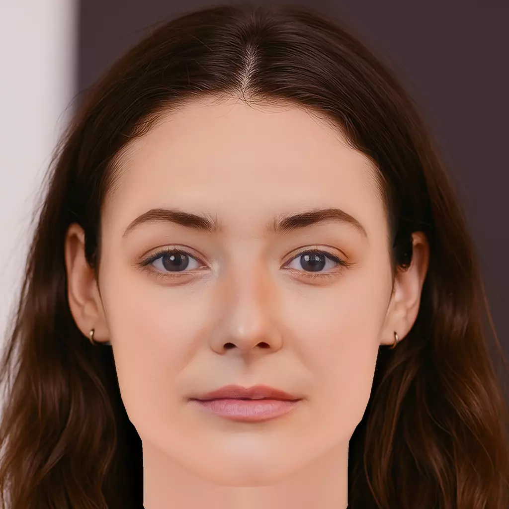 Maria Ehrich Head - No Hair - Low poly head for game Low-poly 3D model