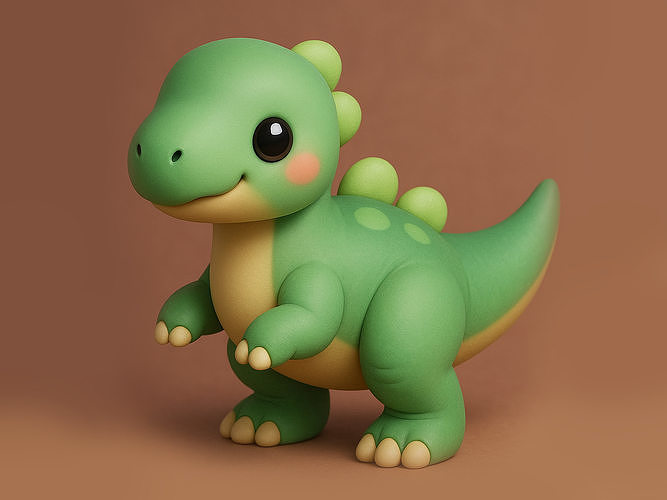 Kawaii Iguanodon 3D print model