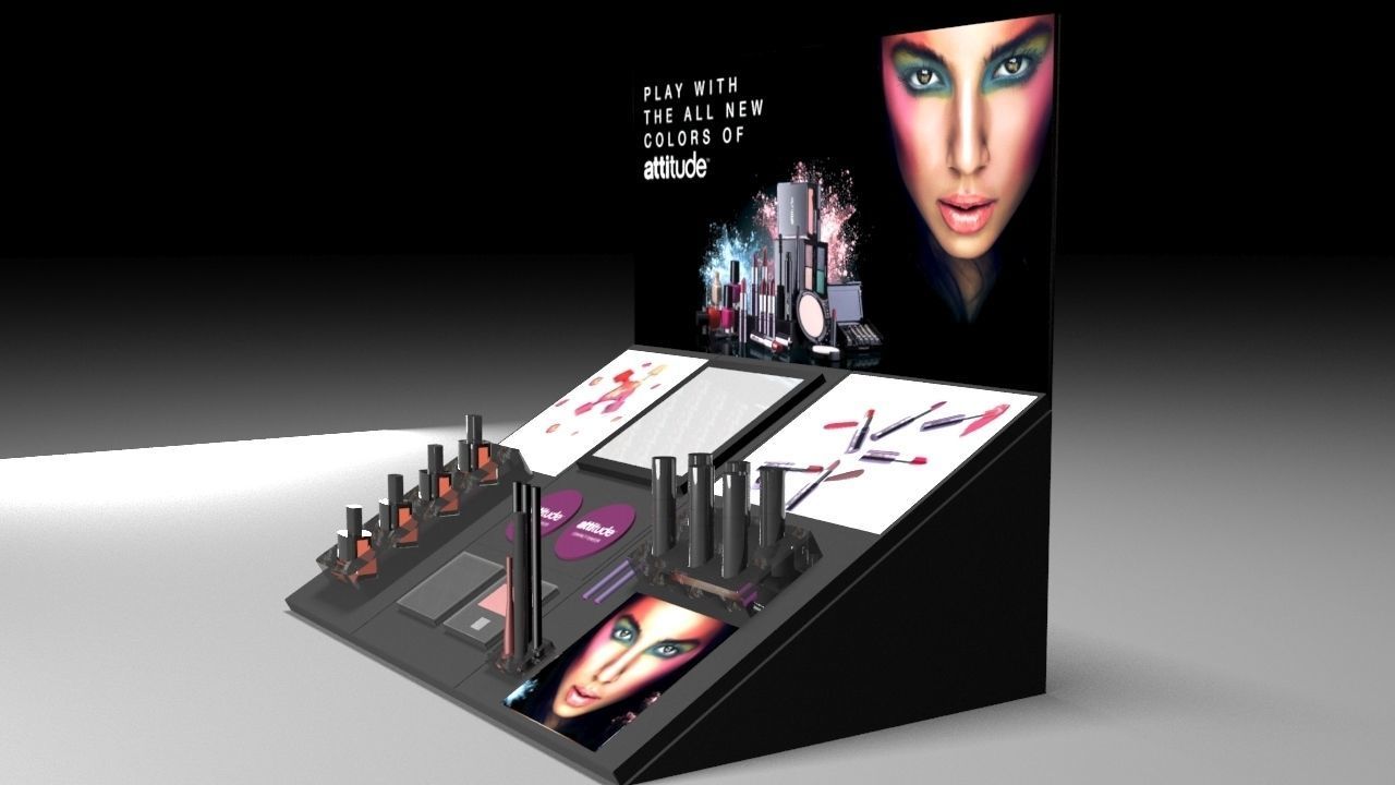 Cosmetic Display Free 3D model_1