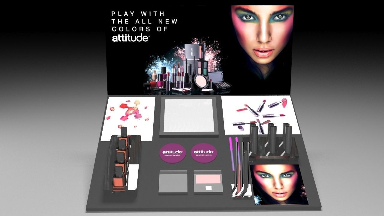 Cosmetic Display Free 3D model_2