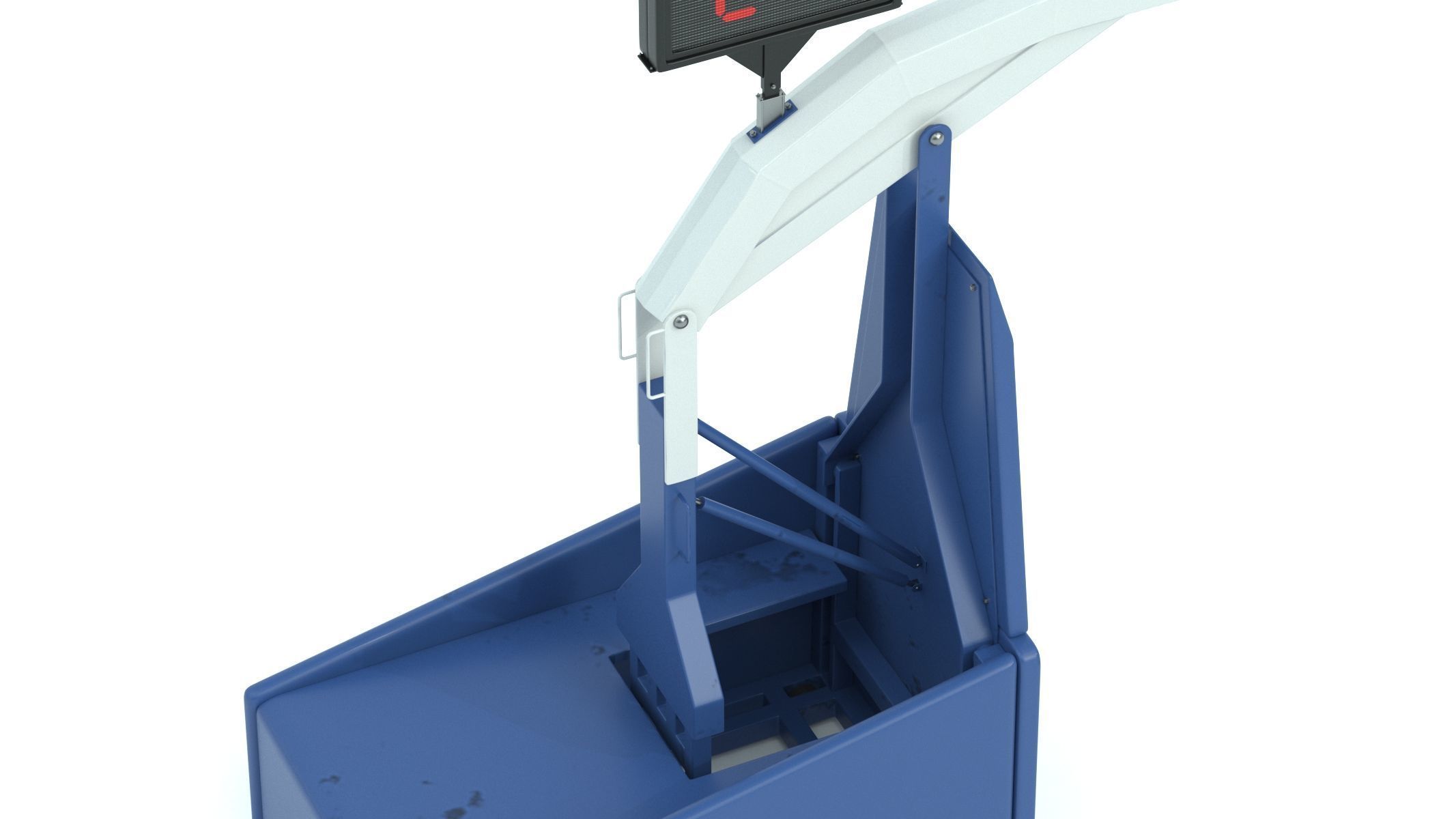 Portable Basketball Hoop System with Timer Blue Paint 3D model_8