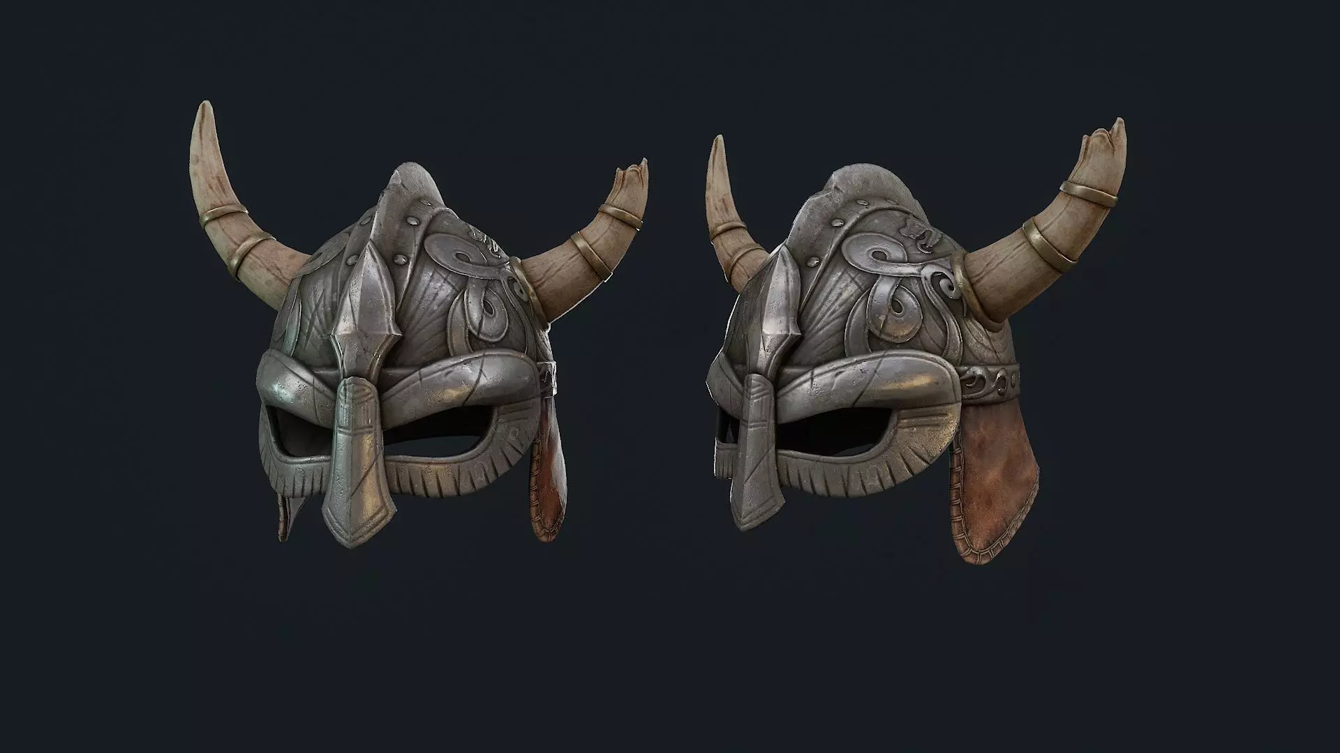 Iron Helmet 1 Low-poly 3D model_0