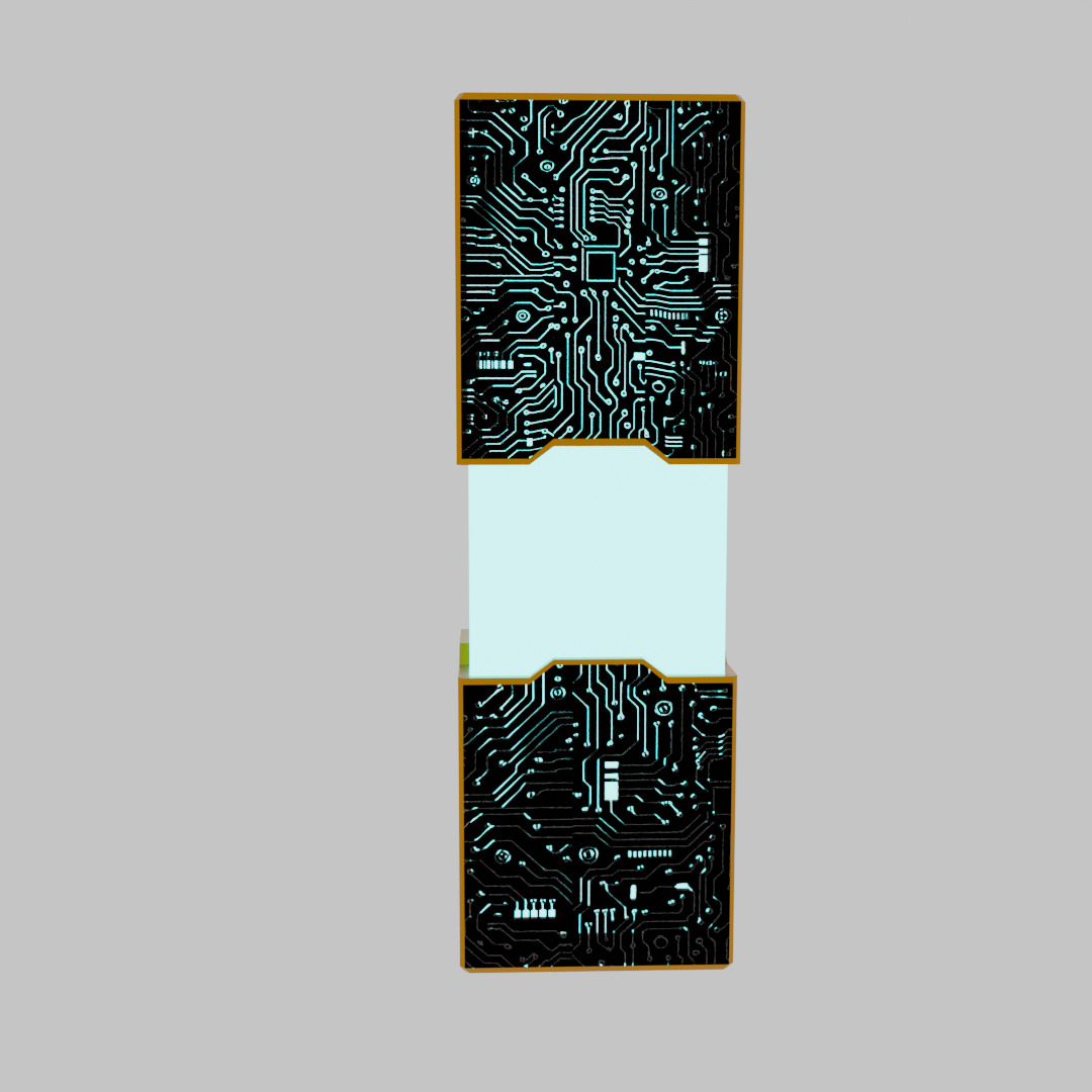 Sci-fi-like electronic circuit light 3D model_5