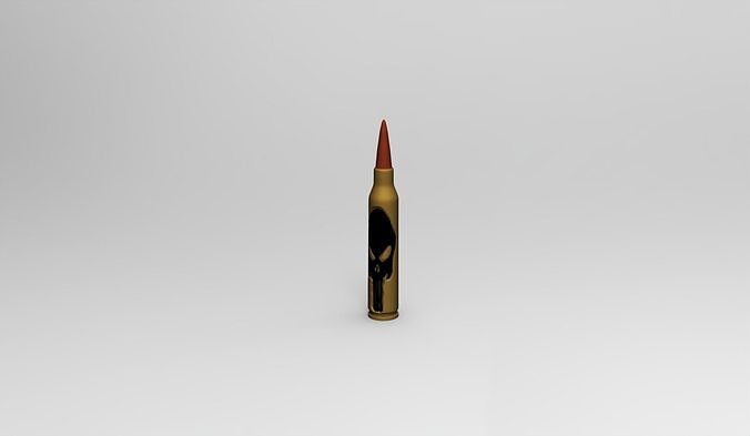Bala tactica con calavera -the punisher- 3D print model