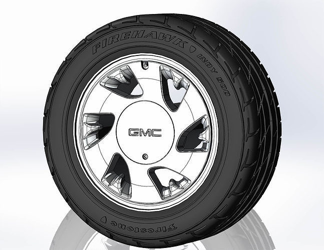 Wheel for scale model of GMC Typhoon 1993 3D print model