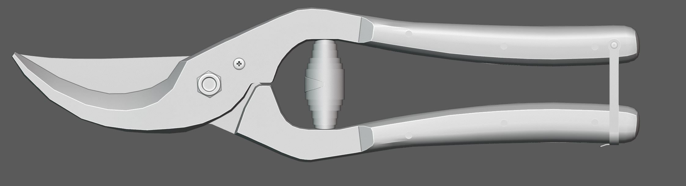 Secateurs Low-poly 3D model_8