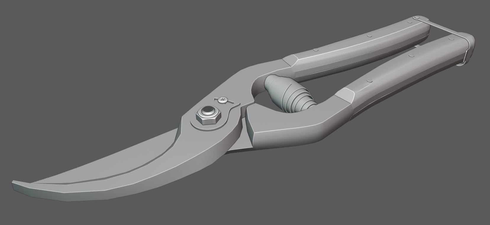 Secateurs Low-poly 3D model_6