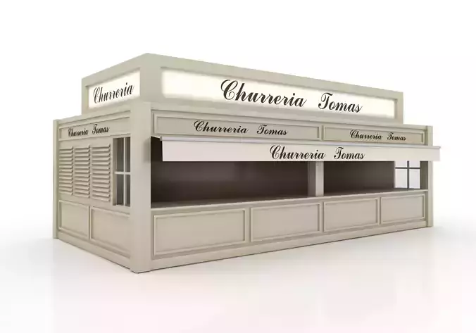 Food Stall KIOSK 3D model