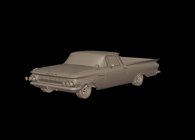 CHEVROLET ELCAMINO 1959 3D PRINT MODEL 3D print model