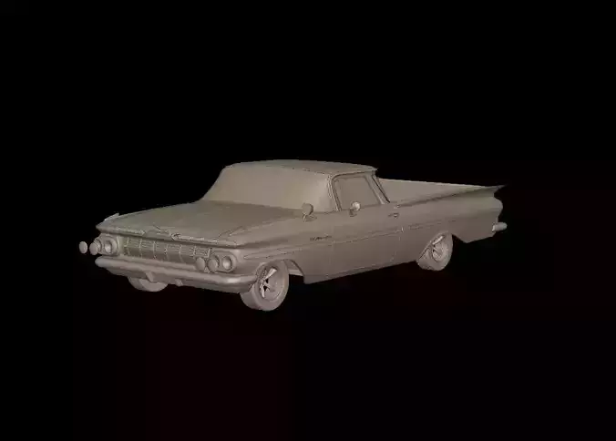 CHEVROLET ELCAMINO 1959 3D PRINT MODEL