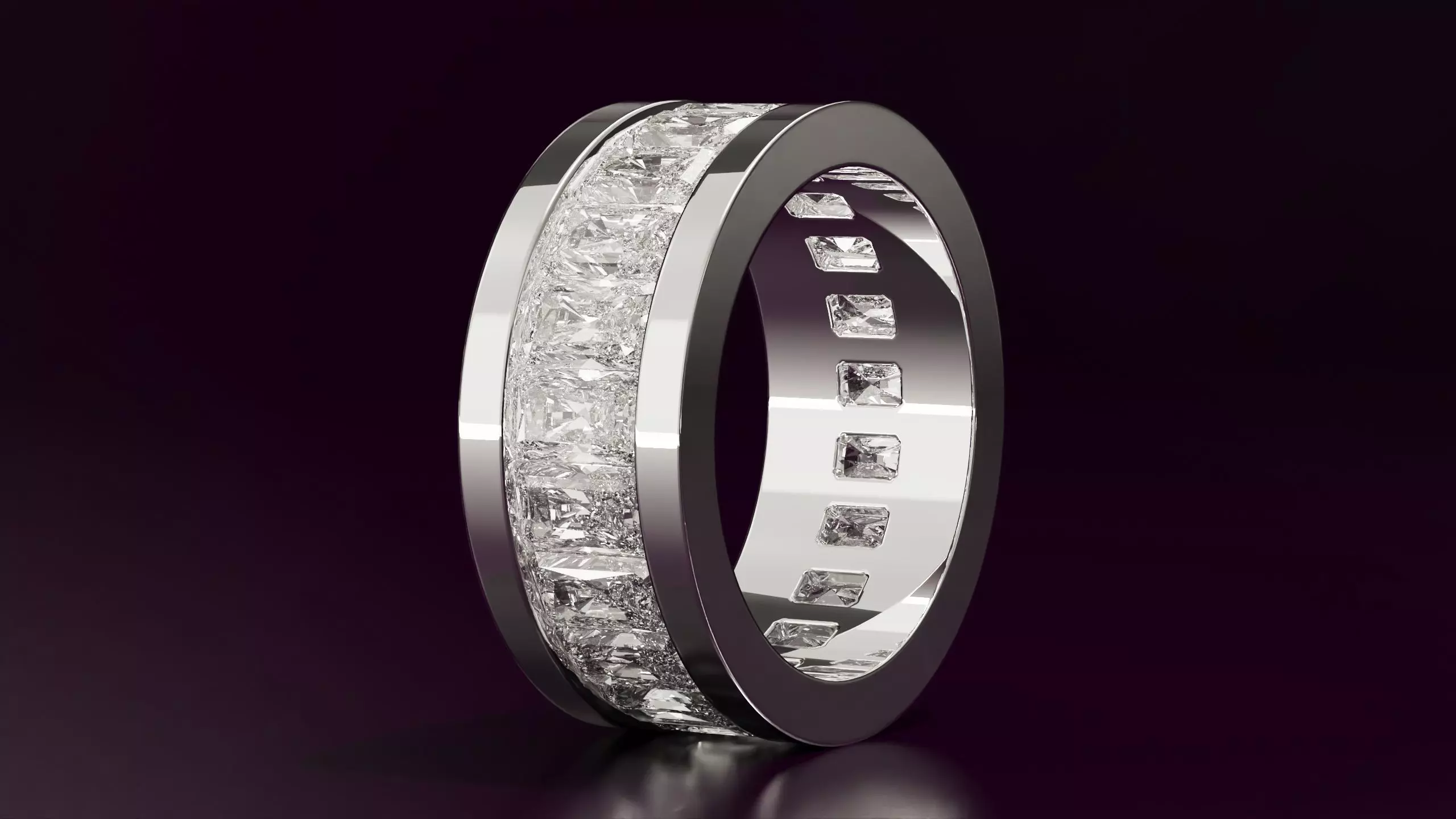 channel set radiant eternity band N10 54EU size Free 3D print model