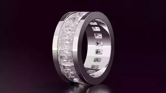 channel set radiant eternity band N10 54EU size