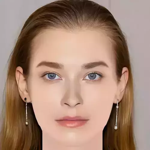 Milena Tscharntke Head - No Hair - Low poly head for game