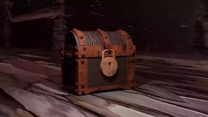 Ancient Rusted Treasure Chest