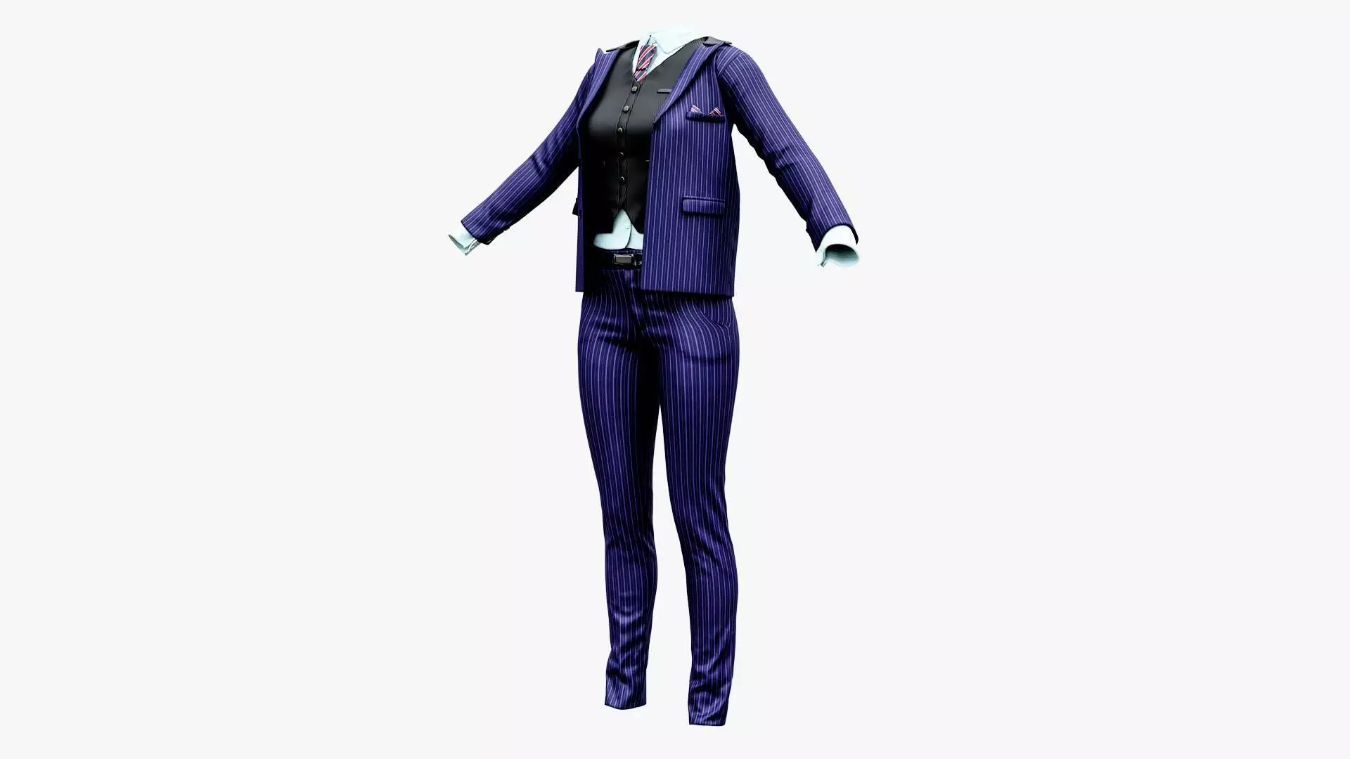 Formal Suit Low-poly 3D model