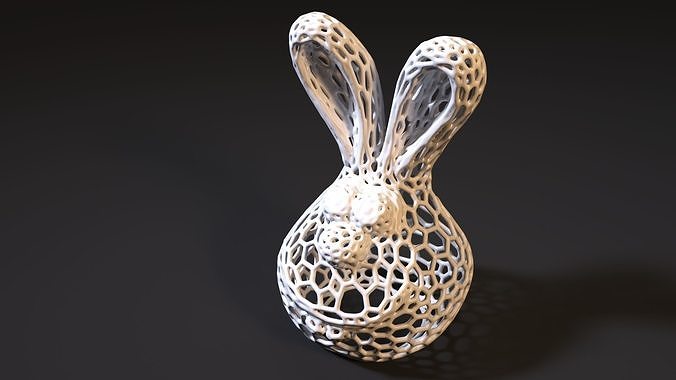 Rabbit head 3D print model