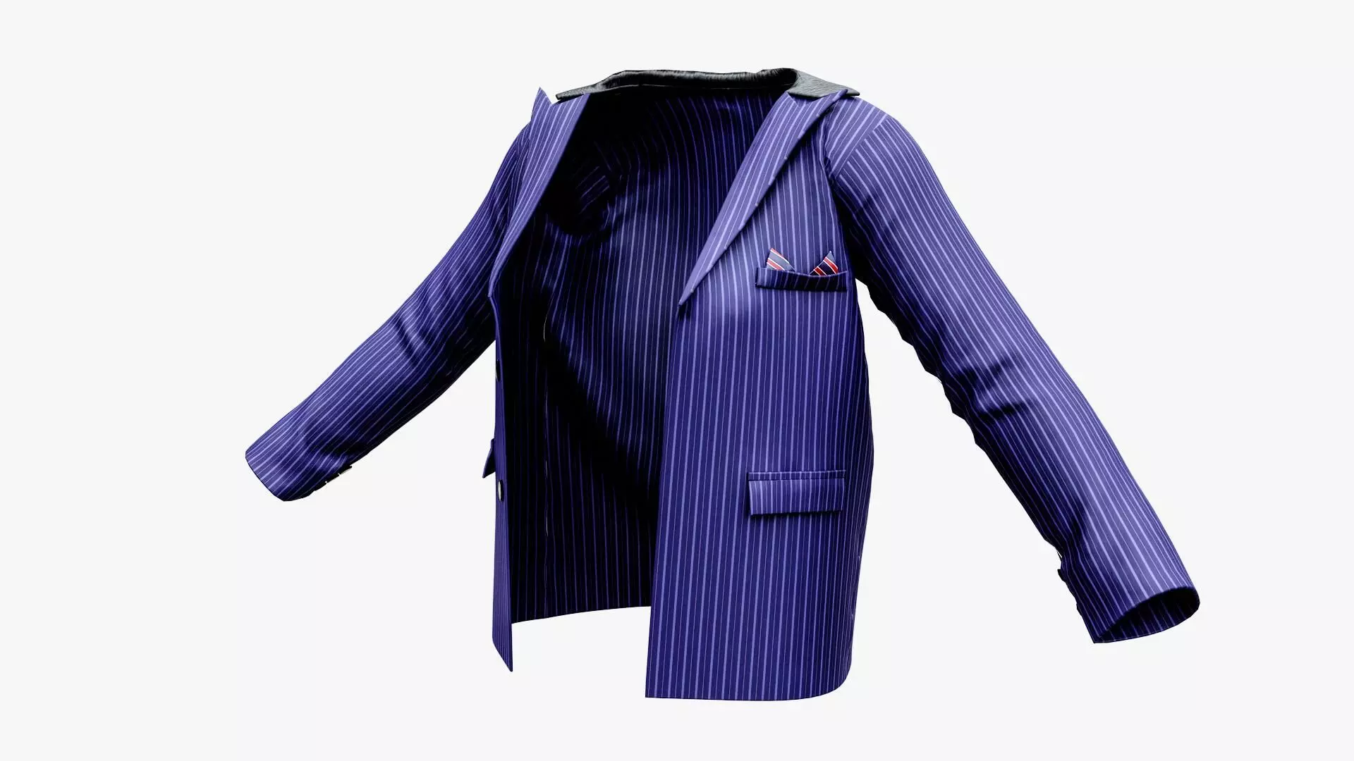 Formal Suit Coat Low-poly 3D model
