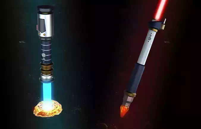 Rick and Morty functional lightsabers 3D print model