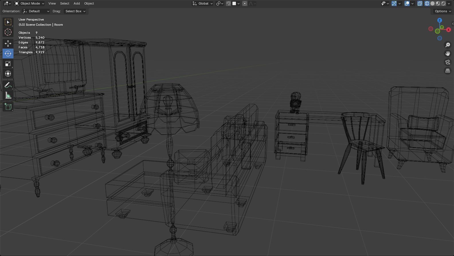 Low Poly Furniture Pack Low-poly 3D model_5